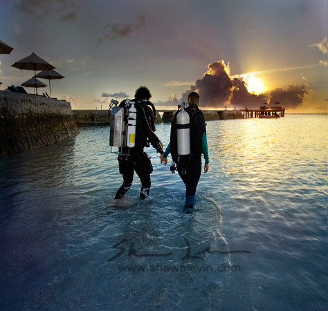 HAND HOLDING INTO SUNSET