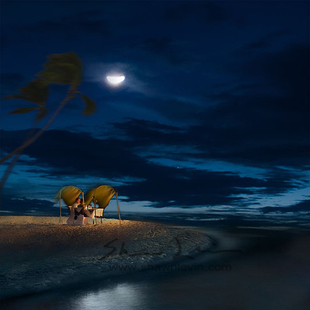 Romantic Beach Dinner with Moon